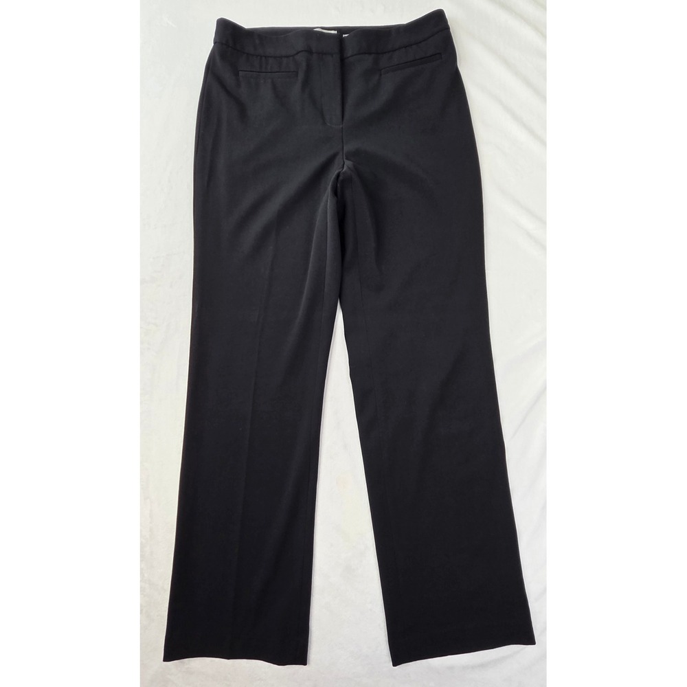 Liz Claiborne Dress Pants Women 10 Black Audra Straight Leg Trousers Excellent